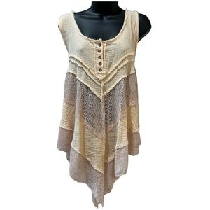 New without tags POL boho tank top oversized, size small